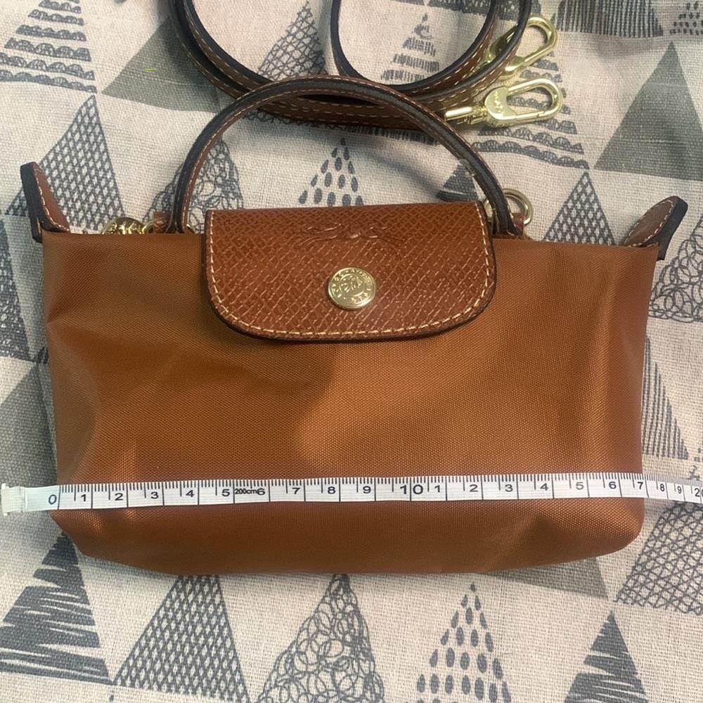Longchamp Le Pliage Mini Canvas Tote Brown - Picture 4 of 5